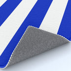 Cobalt Blue and White Wide Cabana Tent Stripe Rug Gallery Image 4