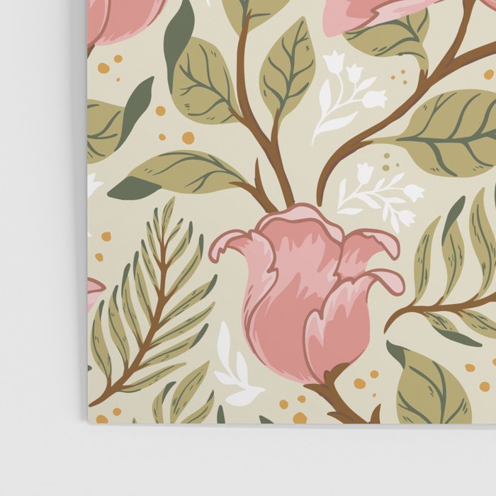 Spring Garden Flowers - Pink and Green Poster Gallery Image 3