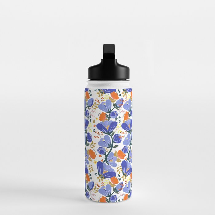 folk spring flowers no2 Water Bottle Gallery Image 3