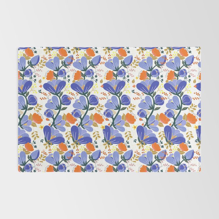 folk spring flowers no2 Rug Gallery Image 2