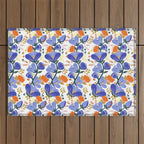 folk spring flowers no2 Outdoor Rug Gallery Image 1
