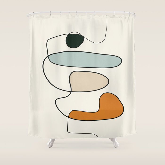 Abstract Line 14 Shower Curtain Gallery Image 1