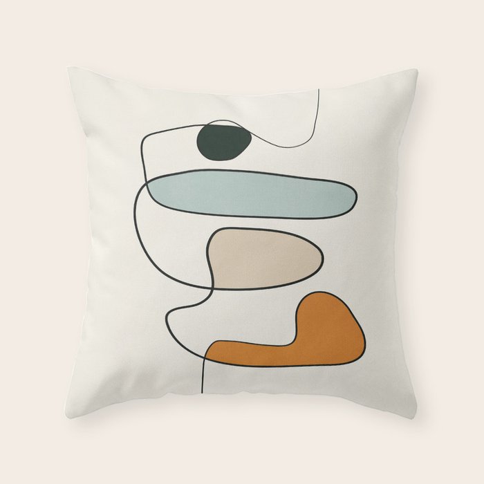 Abstract Line 14 Throw Pillow Gallery Image 6