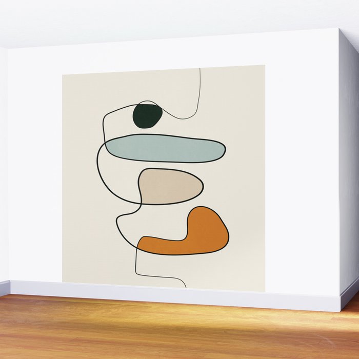 Abstract Line 14 Wall Mural Gallery Image 2
