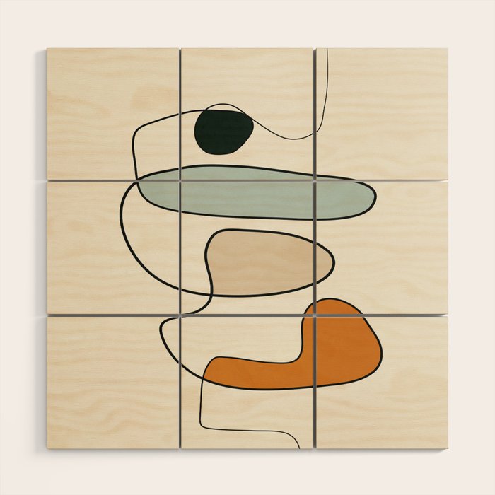Abstract Line 14 Wood Wall Art Gallery Image 1