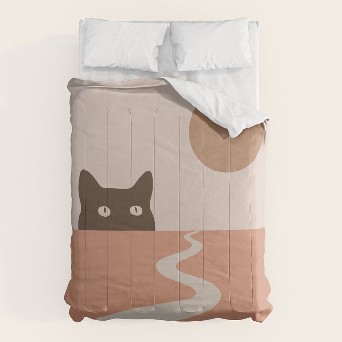 Cat Landscape 16 Comforter Gallery Image 1