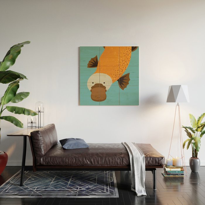 Whimsy Platypus Wood Wall Art Gallery Image 2