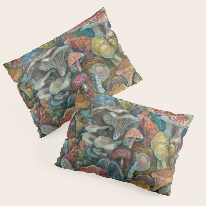 Magic Mushroom Garden Pillow Sham Gallery Image 3