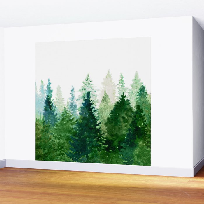 Pine Trees 2 Wall Mural Gallery Image 2