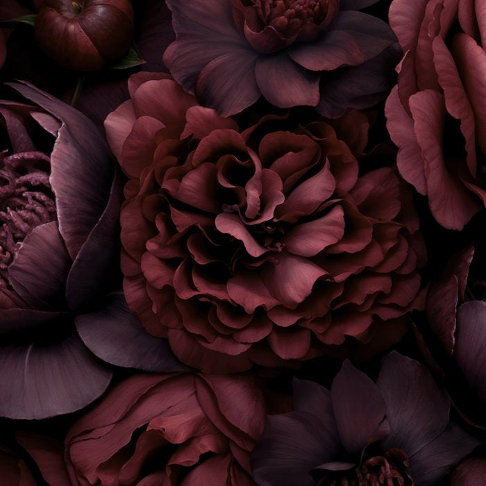 Victorian Grandeur Large Opulent Flowers Burgundy Red Coffee Mug Gallery Image 2