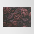 Victorian Grandeur Large Opulent Flowers Burgundy Red Rug Gallery Image 2