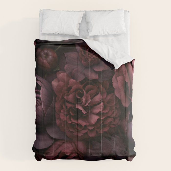 Victorian Grandeur Large Opulent Flowers Burgundy Red Comforter Gallery Image 6