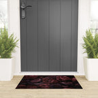 Victorian Grandeur Large Opulent Flowers Burgundy Red Welcome Mat Gallery Image 3