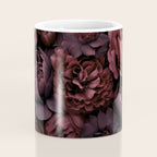 Victorian Grandeur Large Opulent Flowers Burgundy Red Coffee Mug Gallery Image 4
