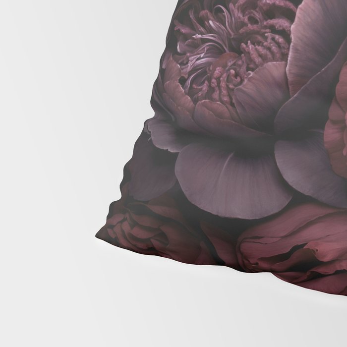 Victorian Grandeur Large Opulent Flowers Burgundy Red Pillow Sham Gallery Image 4