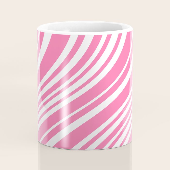 Wavy Stripes XXXIII - 90s Barbie Pink Coffee Mug Gallery Image 4
