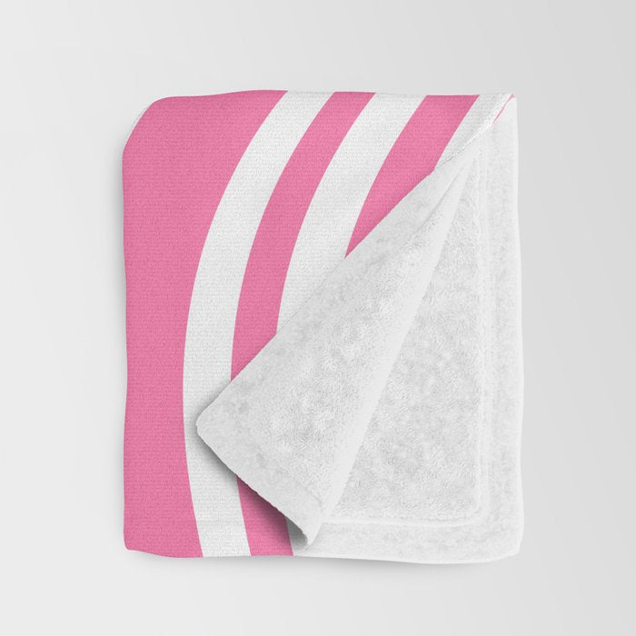 Wavy Stripes XXXIII - 90s Barbie Pink Throw Blanket Gallery Image 3