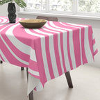 Wavy Stripes XXXIII - 90s Barbie Pink Tablecloth Gallery Image 3
