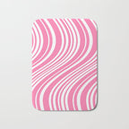 Wavy Stripes XXXIII - 90s Barbie Pink Bath Mat Gallery Image 1