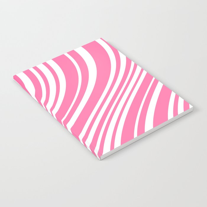 Wavy Stripes XXXIII - 90s Barbie Pink Notebook Gallery Image 1