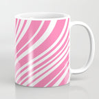 Wavy Stripes XXXIII - 90s Barbie Pink Coffee Mug Gallery Image 1