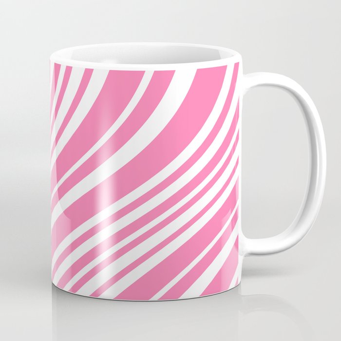 Wavy Stripes XXXIII - 90s Barbie Pink Coffee Mug Gallery Image 1