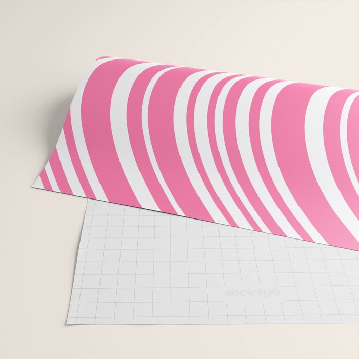 Wavy Stripes XXXIII - 90s Barbie Pink Wrapping Paper Gallery Image 2