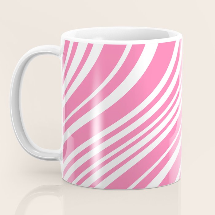 Wavy Stripes XXXIII - 90s Barbie Pink Coffee Mug Gallery Image 3