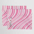 Wavy Stripes XXXIII - 90s Barbie Pink Placemat Gallery Image 1