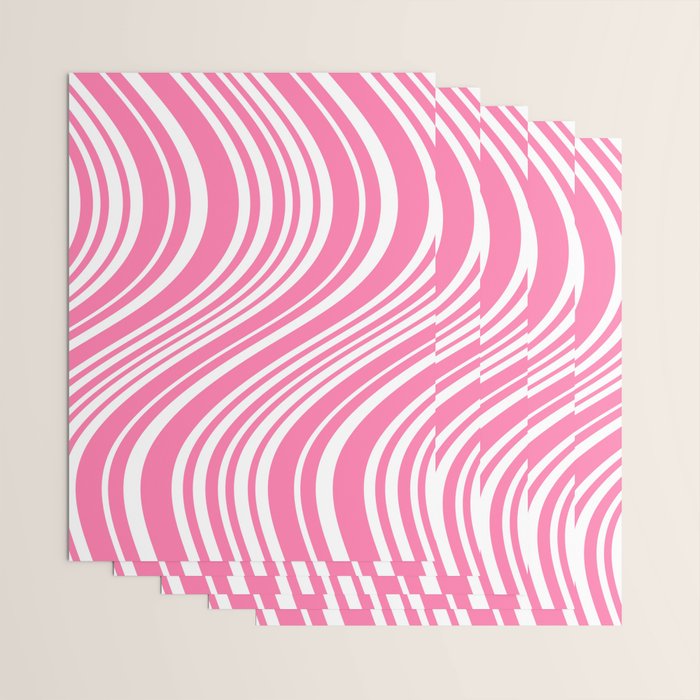 Wavy Stripes XXXIII - 90s Barbie Pink Wrapping Paper Gallery Image 3