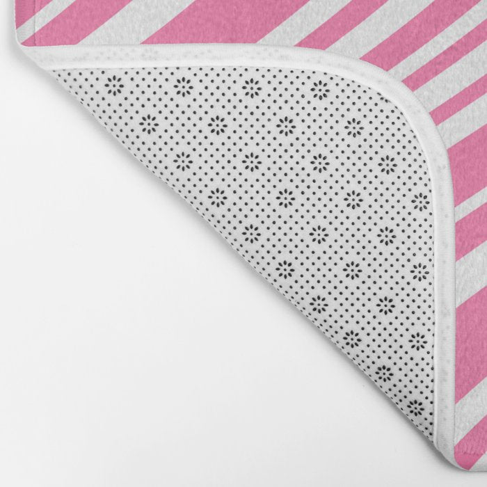 Wavy Stripes XXXIII - 90s Barbie Pink Bath Mat Gallery Image 2