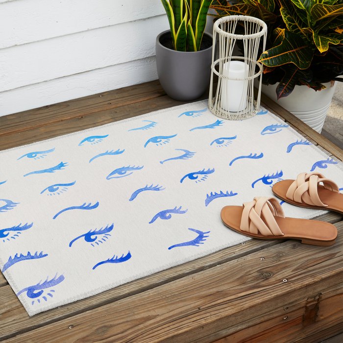 Mascara Envy - Blue OmbrÃ© Palette Outdoor Rug Gallery Image 2