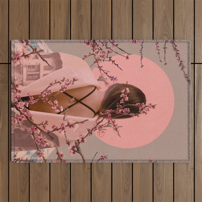 Peach Blossoms of Veria Outdoor Rug Gallery Image 1