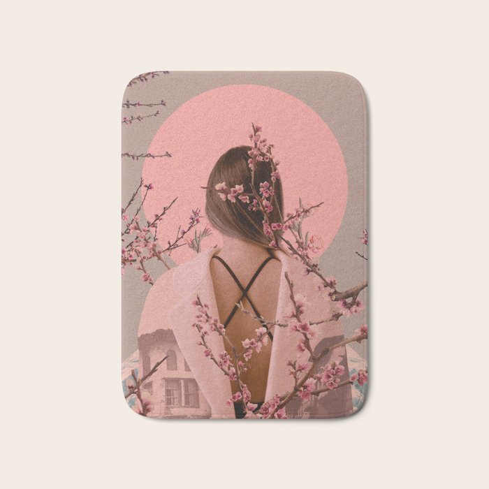 Peach Blossoms of Veria Bath Mat Gallery Image 1