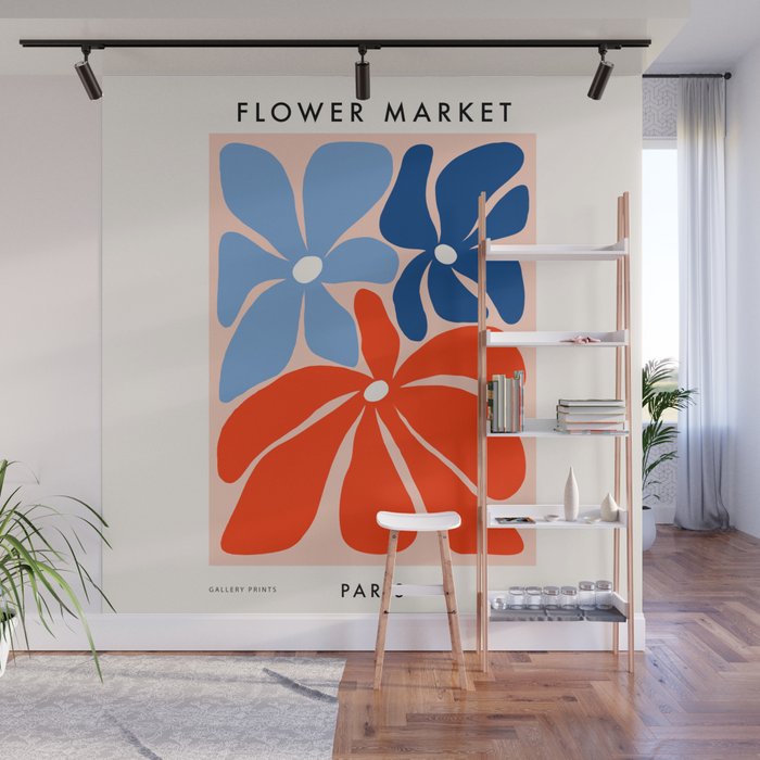 Abstract Matisse Paris Floral Market  Wall Mural Gallery Image 1