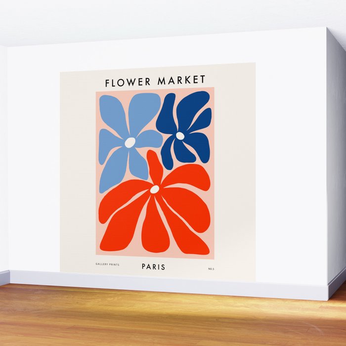 Abstract Matisse Paris Floral Market  Wall Mural Gallery Image 2