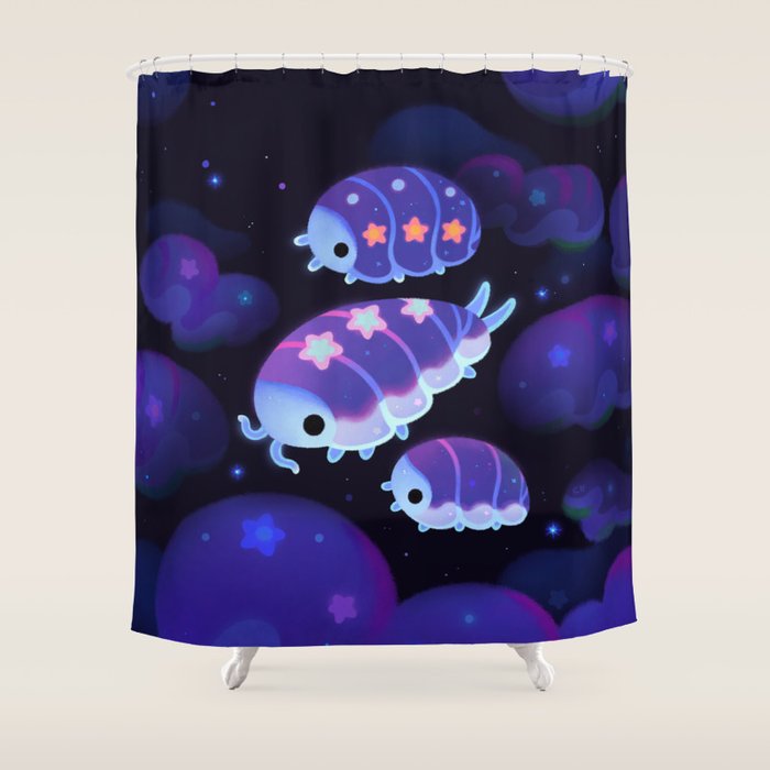 Cloud isopod - Starry night Shower Curtain Gallery Image 1