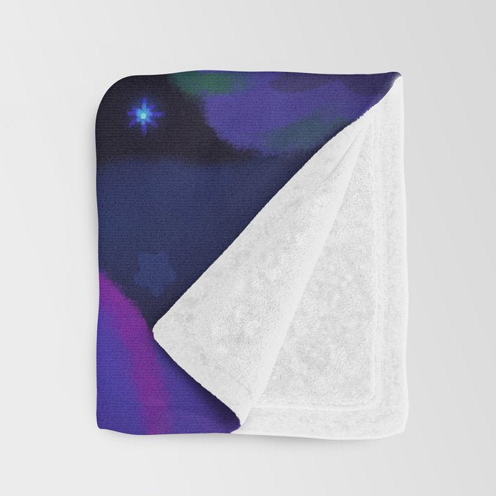 Cloud isopod - Starry night Throw Blanket Gallery Image 3