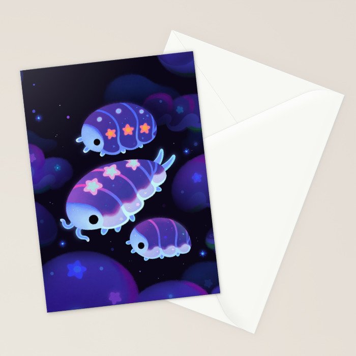 Cloud isopod - Starry night Stationery Card Gallery Image 2