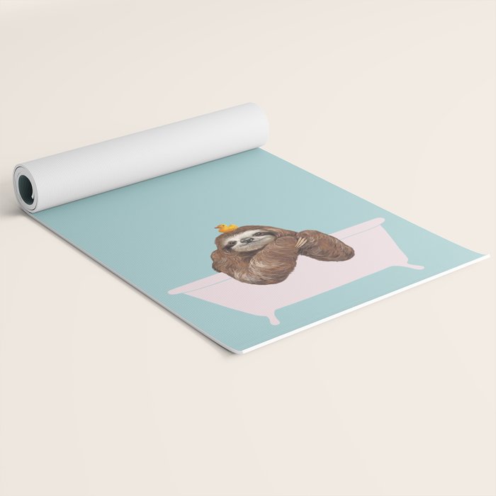 Sloth in Bathtub  Yoga Mat Gallery Image 2