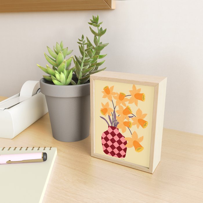 Daffodils and vase Mini Art Print Gallery Image 2