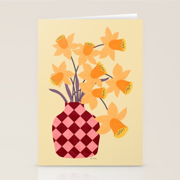 Daffodils and vase Stationery Card Gallery Image 2