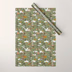 Baby animals in the leafy forest G Wrapping Paper Gallery Image 1