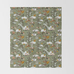 Baby animals in the leafy forest G Throw Blanket Gallery Image 2
