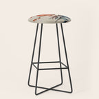 Zen Serenity Landscape - Sakura Mountain Sunset Stool Gallery Image 1