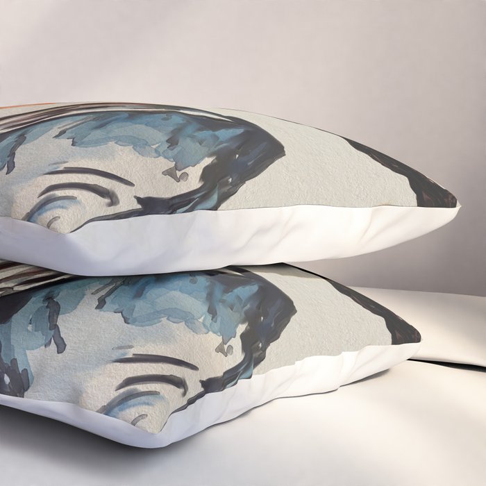 Zen Serenity Landscape - Sakura Mountain Sunset Pillow Sham Gallery Image 3