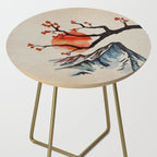 Zen Serenity Landscape - Sakura Mountain Sunset Side Table Gallery Image 2