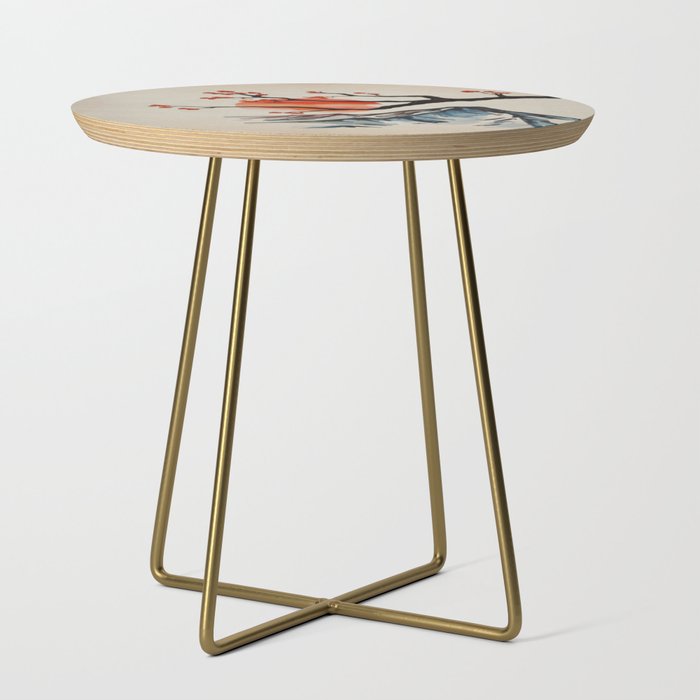 Zen Serenity Landscape - Sakura Mountain Sunset Side Table Gallery Image 1
