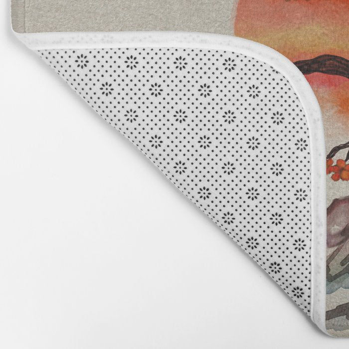 Zen Serenity Landscape - Sakura Mountain Sunset Bath Mat Gallery Image 2