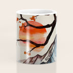 Zen Serenity Landscape - Sakura Mountain Sunset Coffee Mug Gallery Image 4